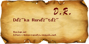 Dóka Renátó névjegykártya